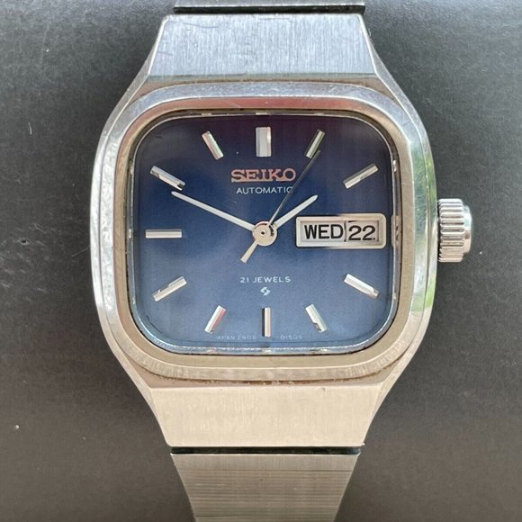 Seiko Automatic Women Vintage Wrist Watch 21 Jewels Date/Day Calendar Analog